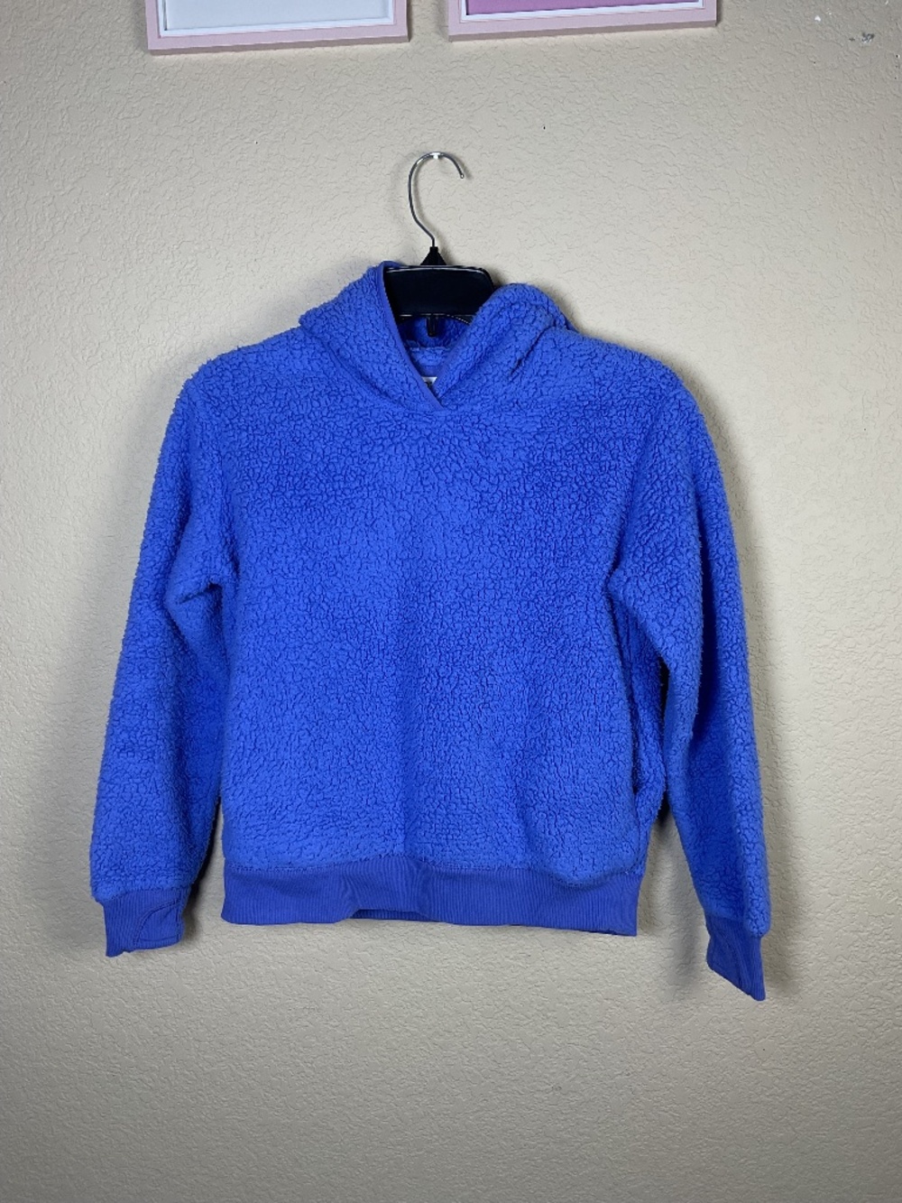 Athleta Girl Girls 12 Blue So Snug Sherpa Hoodie Casual Fall Cozy